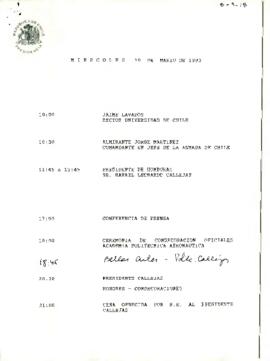 Programa Miércoles 10 de Marzo de 1993.