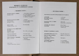 Programa Musique Ancienne D'Espagne et Amérique Latine