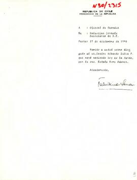 [Carta redirigida a Oficial de Guardia]