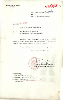 Carta del Colegio Médico de Chile